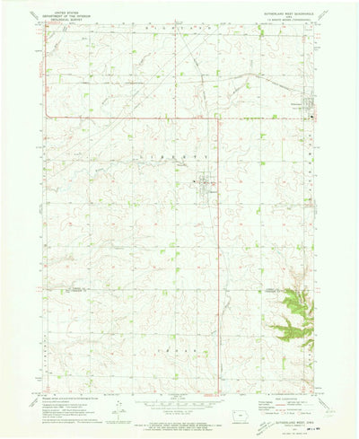 United States Geological Survey Sutherland West, IA (1971, 24000-Scale) digital map