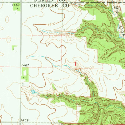 United States Geological Survey Sutherland West, IA (1971, 24000-Scale) digital map