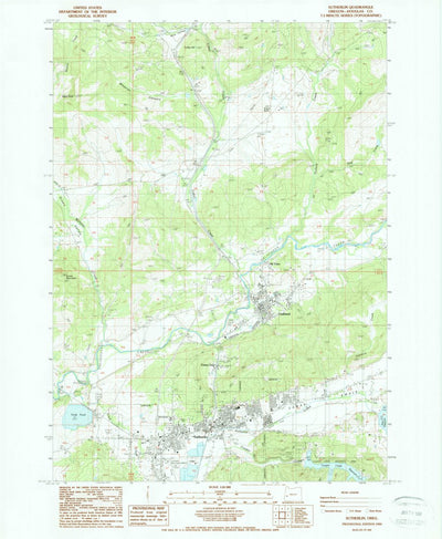 United States Geological Survey Sutherlin, OR (1988, 24000-Scale) digital map
