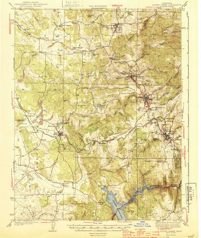 United States Geological Survey Sutter Creek, CA (1944, 62500-Scale) digital map