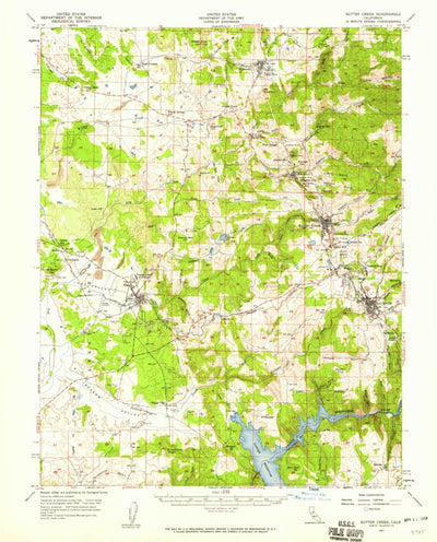 United States Geological Survey Sutter Creek, CA (1957, 62500-Scale) digital map
