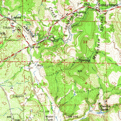 United States Geological Survey Sutter Creek, CA (1962, 62500-Scale) digital map