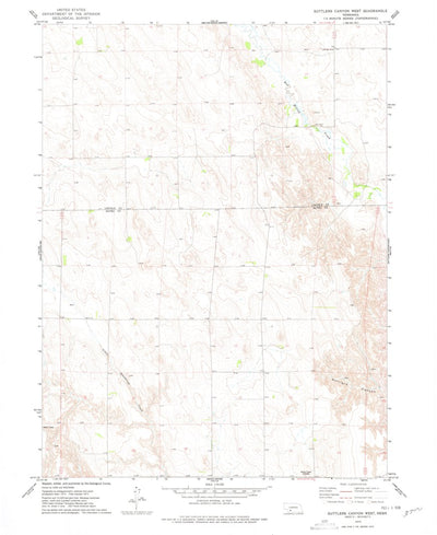 United States Geological Survey Suttlers Canyon West, NE (1973, 24000-Scale) digital map