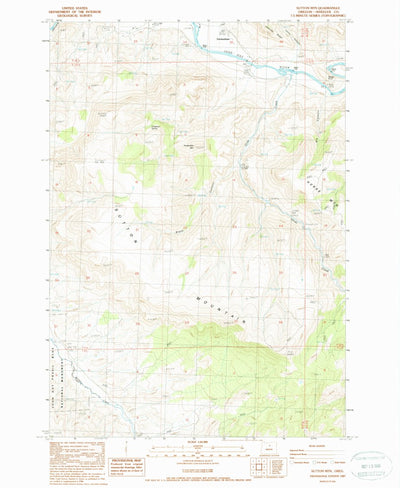 United States Geological Survey Sutton Mountain, OR (1987, 24000-Scale) digital map