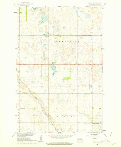 United States Geological Survey Sutton NE, ND (1961, 24000-Scale) digital map