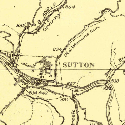 United States Geological Survey Sutton, WV (1908, 48000-Scale) digital map