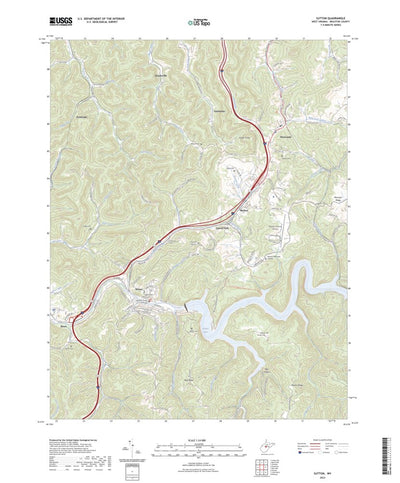 United States Geological Survey Sutton, WV (2023, 24000-Scale) digital map