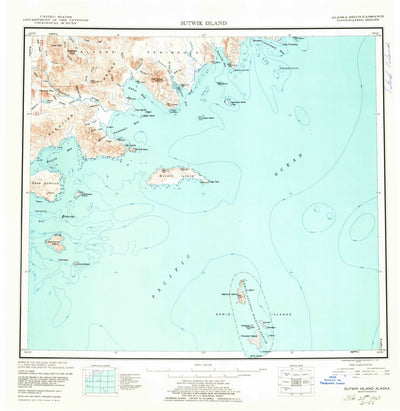 United States Geological Survey Sutwik Island, AK (1951, 250000-Scale) digital map