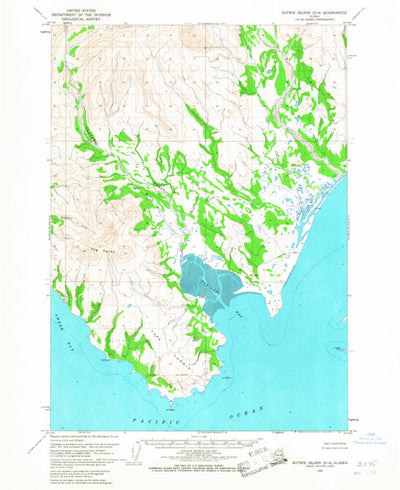 United States Geological Survey Sutwik Island D-4, AK (1963, 63360-Scale) digital map