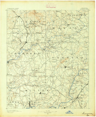 United States Geological Survey Suwanee, GA (1890, 125000-Scale) digital map