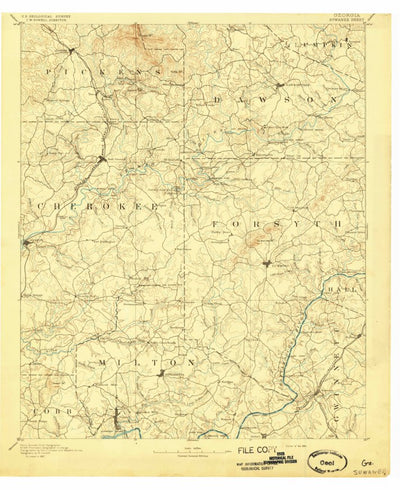 United States Geological Survey Suwanee, GA (1894, 125000-Scale) digital map