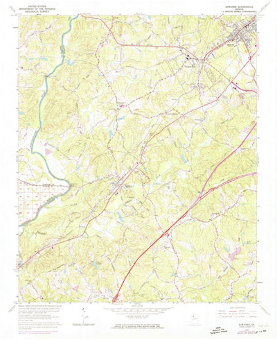 United States Geological Survey Suwanee, GA (1964, 24000-Scale) digital map