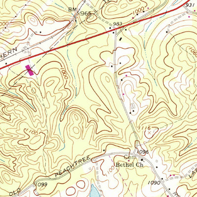 United States Geological Survey Suwanee, GA (1964, 24000-Scale) digital map
