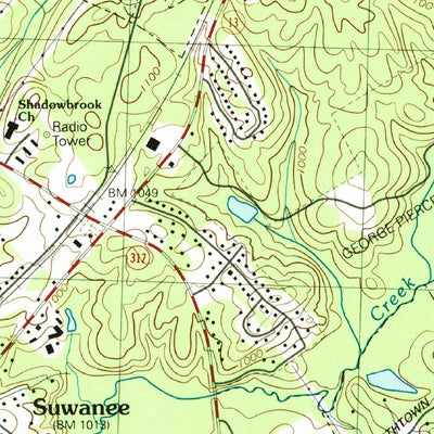 United States Geological Survey Suwanee, GA (1992, 24000-Scale) digital map