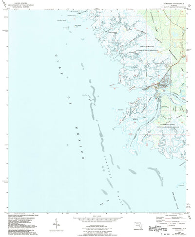 United States Geological Survey Suwannee, FL (1954, 24000-Scale) digital map