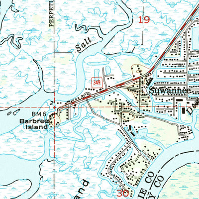 United States Geological Survey Suwannee, FL (1954, 24000-Scale) digital map