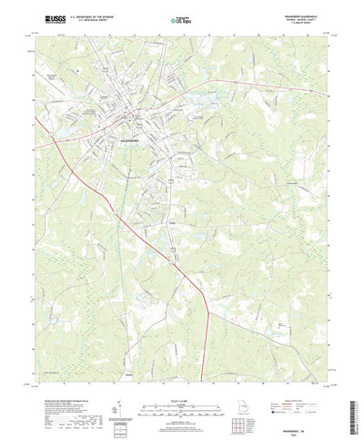 United States Geological Survey Swainsboro, GA (2020, 24000-Scale) digital map
