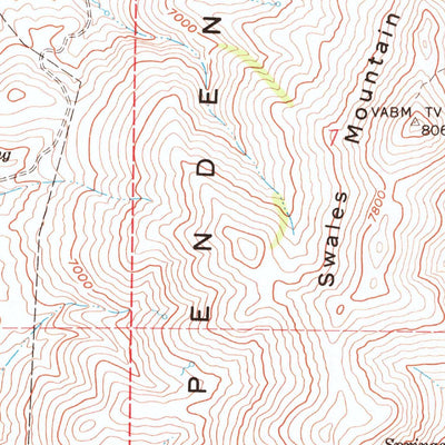 United States Geological Survey Swales Mountain, NV (1958, 24000-Scale) digital map