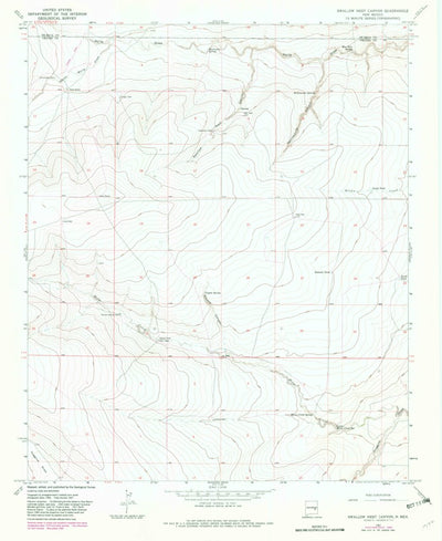 United States Geological Survey Swallow Nest Canyon, NM (1967, 24000-Scale) digital map