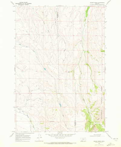 United States Geological Survey Swamp Creek, MT (1968, 24000-Scale) digital map