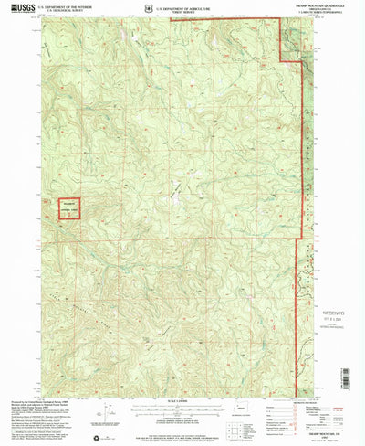 United States Geological Survey Swamp Mountain, OR (1997, 24000-Scale) digital map