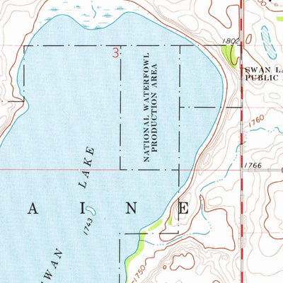 United States Geological Survey Swan Lake, SD (1973, 24000-Scale) digital map
