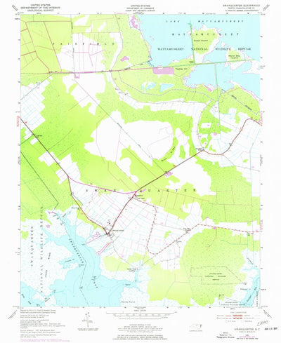 United States Geological Survey Swanquarter, NC (1951, 24000-Scale) digital map