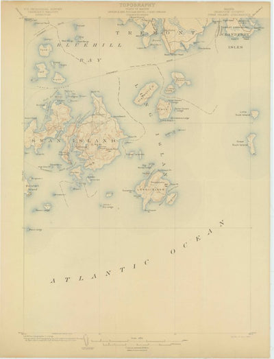 United States Geological Survey Swans Island, ME (1904, 62500-Scale) digital map