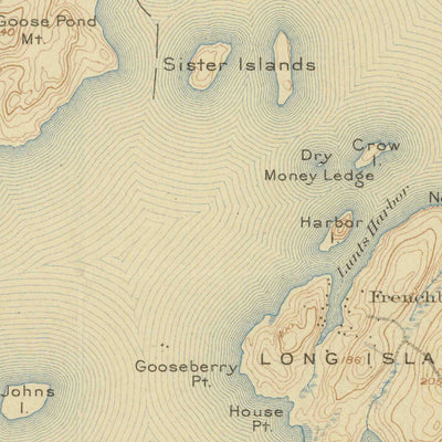 United States Geological Survey Swans Island, ME (1904, 62500-Scale) digital map