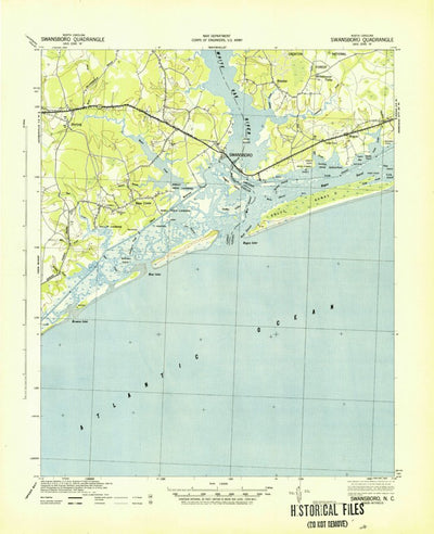 United States Geological Survey Swansboro, NC (1942, 62500-Scale) digital map