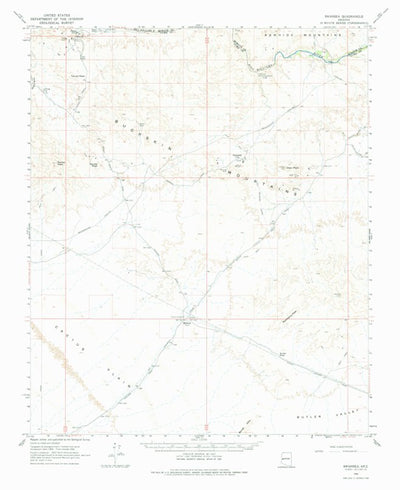 United States Geological Survey Swansea, AZ (1966, 62500-Scale) digital map