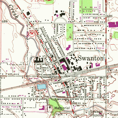 United States Geological Survey Swanton, OH (1960, 24000-Scale) digital map