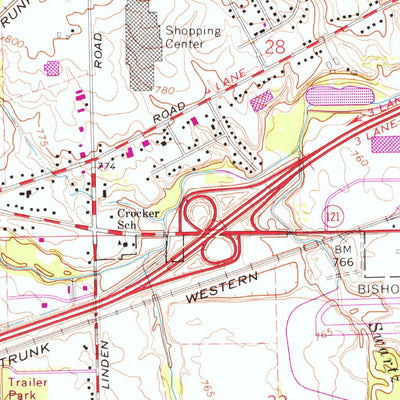 United States Geological Survey Swartz Creek, MI (1969, 24000-Scale) digital map