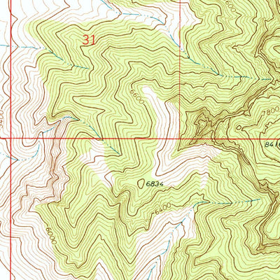 United States Geological Survey Swasey Peak, UT (1972, 24000-Scale) digital map