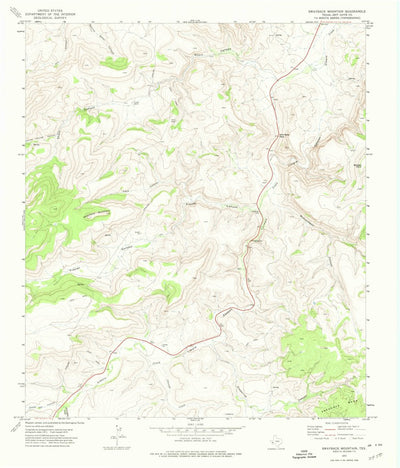 United States Geological Survey Swayback Mountain, TX (1972, 24000-Scale) digital map