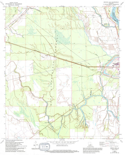 United States Geological Survey Swayze Lake, LA (1968, 24000-Scale) digital map