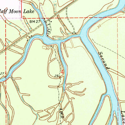 United States Geological Survey Swayze Lake, LA (1968, 24000-Scale) digital map