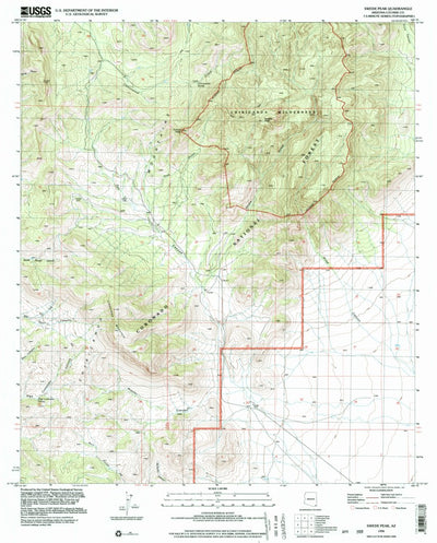 United States Geological Survey Swede Peak, AZ (1996, 24000-Scale) digital map