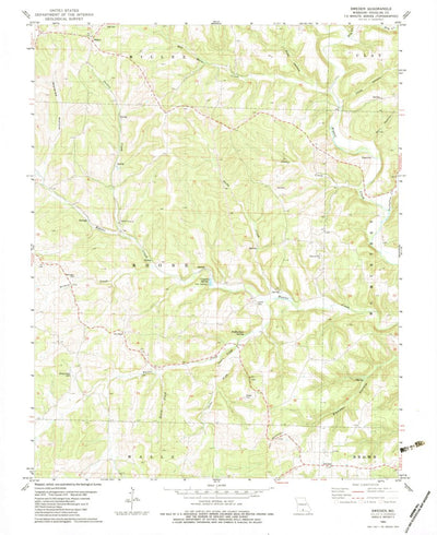 United States Geological Survey Sweden, MO (1982, 24000-Scale) digital map