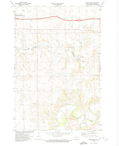 United States Geological Survey Sweet Briar, ND (1972, 24000-Scale) digital map