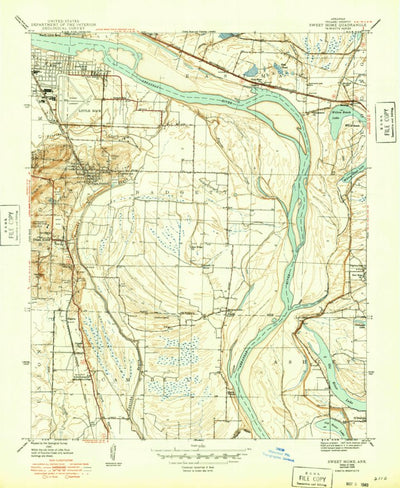 United States Geological Survey Sweet Home, AR (1945, 31680-Scale) digital map