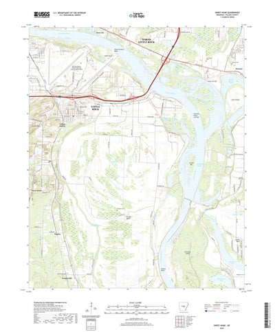 United States Geological Survey Sweet Home, AR (2020, 24000-Scale) digital map