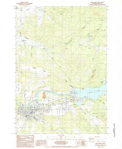 United States Geological Survey Sweet Home, OR (1984, 24000-Scale) digital map