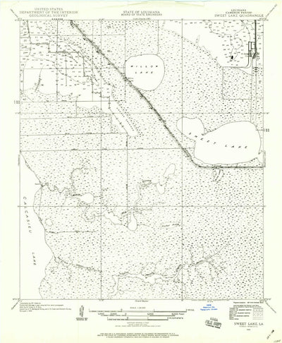 United States Geological Survey Sweet Lake, LA (1934, 24000-Scale) digital map
