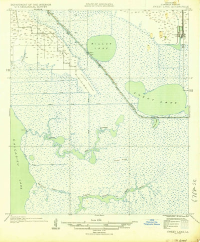 United States Geological Survey Sweet Lake, LA (1935, 31680-Scale) digital map