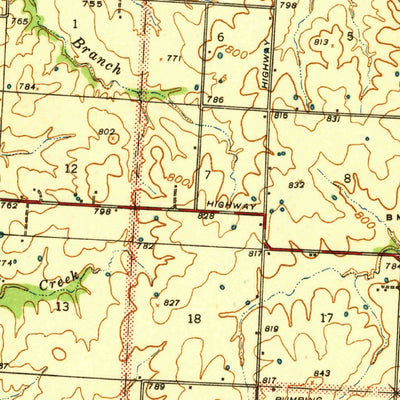 United States Geological Survey Sweet Springs, MO (1941, 62500-Scale) digital map