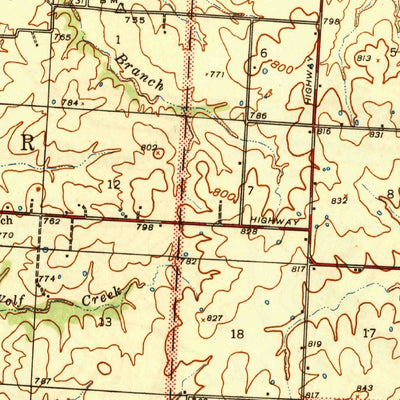 United States Geological Survey Sweet Springs, MO (1945, 62500-Scale) digital map