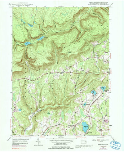 United States Geological Survey Sweet Valley, PA (1946, 24000-Scale) digital map