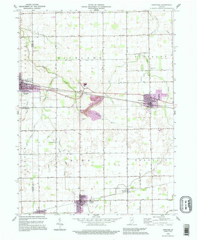 United States Geological Survey Sweetser, IN (1992, 24000-Scale) digital map