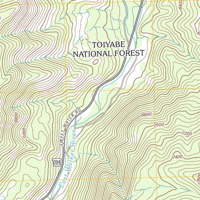 United States Geological Survey Sweetwater Creek, NV-CA (2012, 24000-Scale) digital map